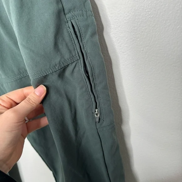 Prana green belted hiking athletic pants large - Picture 4 of 11
